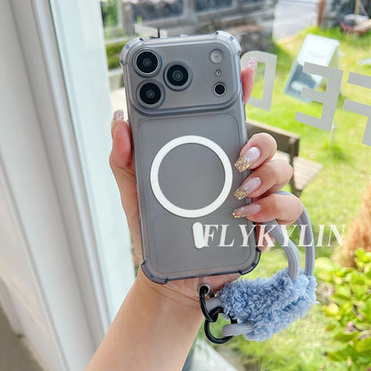 For Xiaomi 15T 14T 13T 12T Pro 12S 12X 14 Pro 17 Pro Max Magnetic Rechargeable Protective Case Equipped With Plush Hand Rope