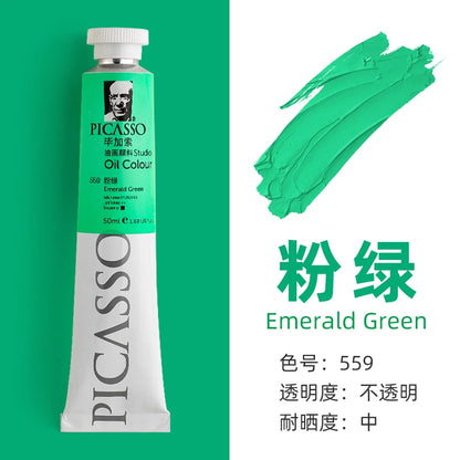 170ml LargeTubes Oil Paint Non-Toxic Excellent Tinting Strength, Mixable for Canvas Painting Artist Beginners DIY Art Supplies