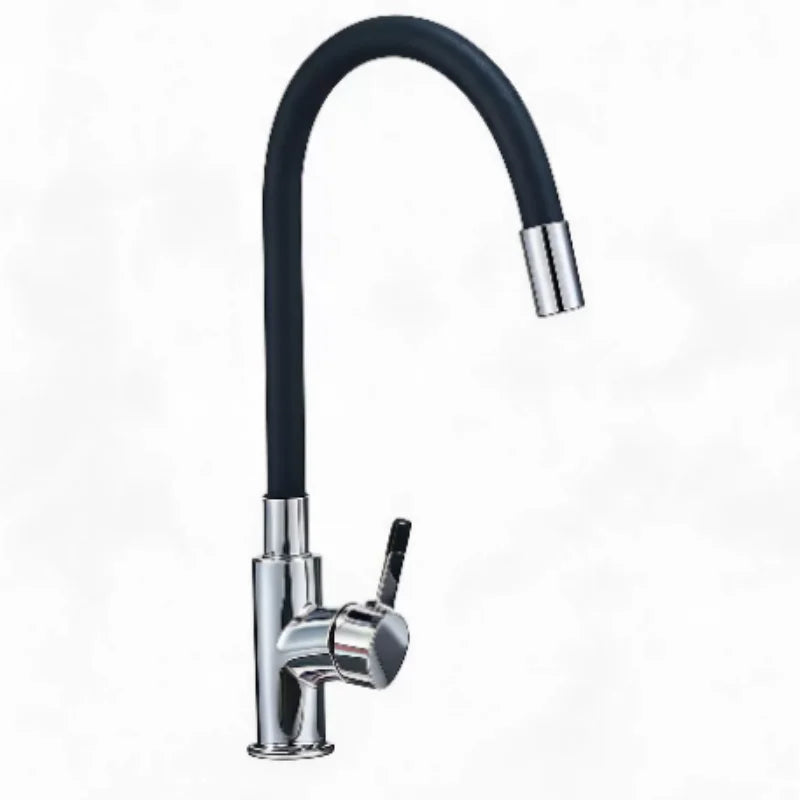 Single Lever Deck Mount Kitchen Water Tap 360 Degree Rotatable Flexible Hose Hot Cold Mixer Faucet Household Plumbing Hardware