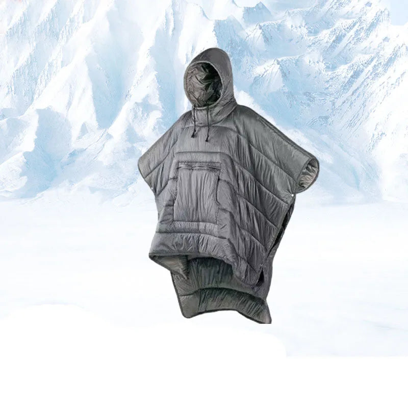 Lazy Cloak Sleeping Bag Outdoor Wearable Cloak Sleeping Bag Winter Plus Quilt Lazy Sleeping Bag For Winter Travel
