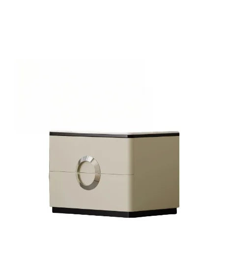 Italian Luxury Modern Bedside Cabinet Simple Household Bedroom Furniture With Panel Wood For General Home Use