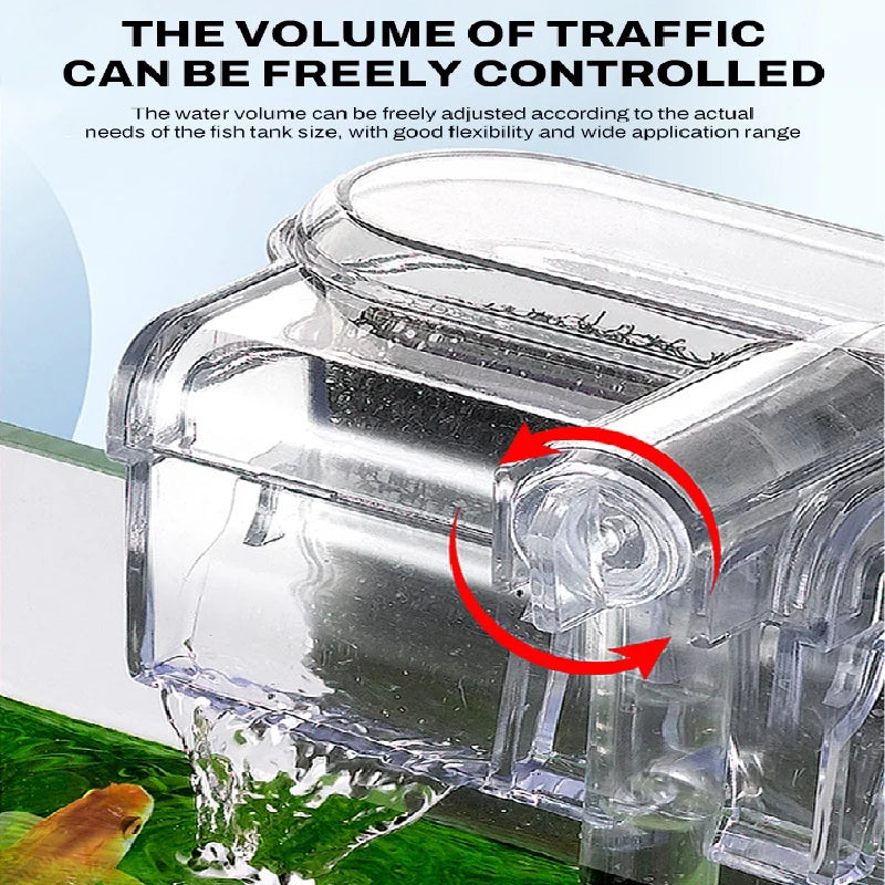 New Suspended Filter For Fish Tanks 5in1 Mini Filters 2.5W 250L/H for Aquariums Below 30cm External Waterfall Filter Pump USB/DC