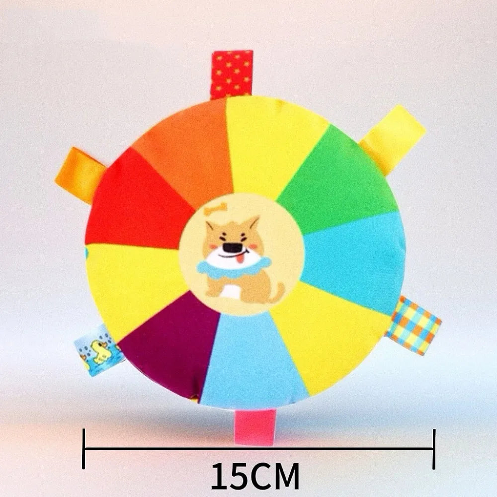Cartoon Plush Dog Toys with Sound Bell, Puppy Teething Chew Toys, Wear & Bite Resistant Pet Toys for Small Dogs Teddy