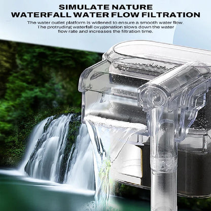 New Suspended Filter For Fish Tanks 5in1 Mini Filters 2.5W 250L/H for Aquariums Below 30cm External Waterfall Filter Pump USB/DC