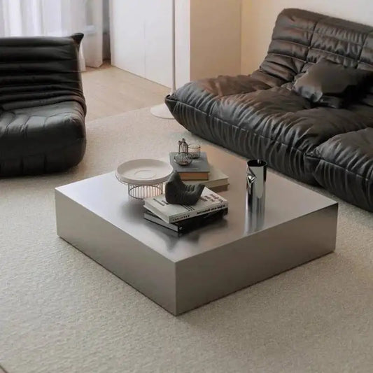 Square Industrial Coffee Table Minimalist Aesthetic Nordic Italian Coffee Table Unique Premium Mesa De Centro Furniture Home