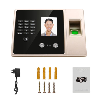 Intelligent Biometric Fingerprint Time Attendance Machine with HD Display Screen Time Clock Support Face Fingerprint Password