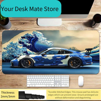 This mouse pad is a printed style with non-slip rubber base and washable cloth surface, suitable for gaming, office and PC desk