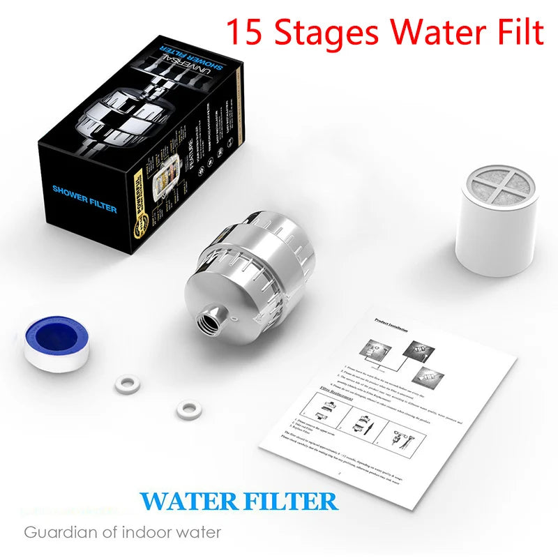 Filter Element 15-20 Grade Water Purification Household Water Purifier Shower Filter Set Bathing To Remove Residual Chlorine