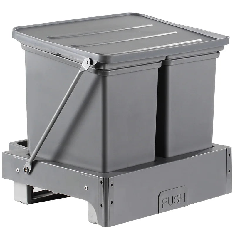 Built-In Trash Can, Cabinet Pull-Out Garbage Bin, Pop-Up Waste Storage Basket, Hidden Storage Bucket, Kitchen Bin, Bedroom