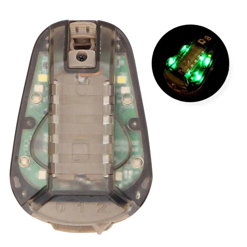 Tactical Helmet Light Green Red Strobe Waterproof Outdoor Survival Safety Signal Flash Lamp Hunting Militar Airsoft LED Lights