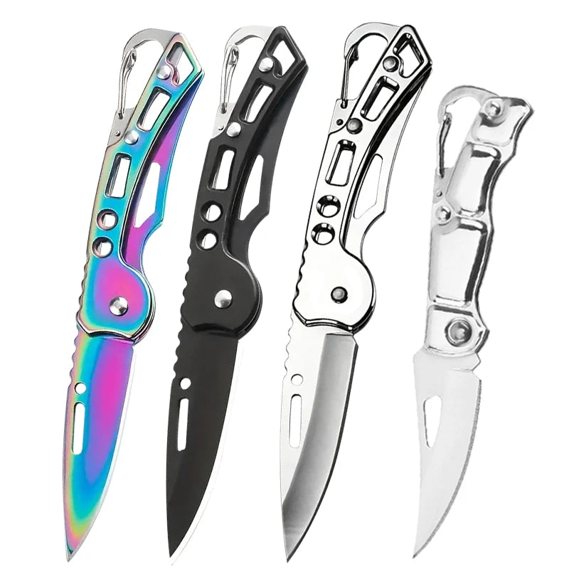Folding Fruit Knife Stainless Steel Meat Cleaver Kitchen Knife with Non-slip Handle for Kitchen Accessories Pocket Knife