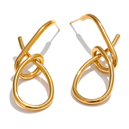 NiNice Popular Stainless Steel Geometric Unusual Earrings Stylish Unique Water Resistant Metal Versatile Daily Jewelry