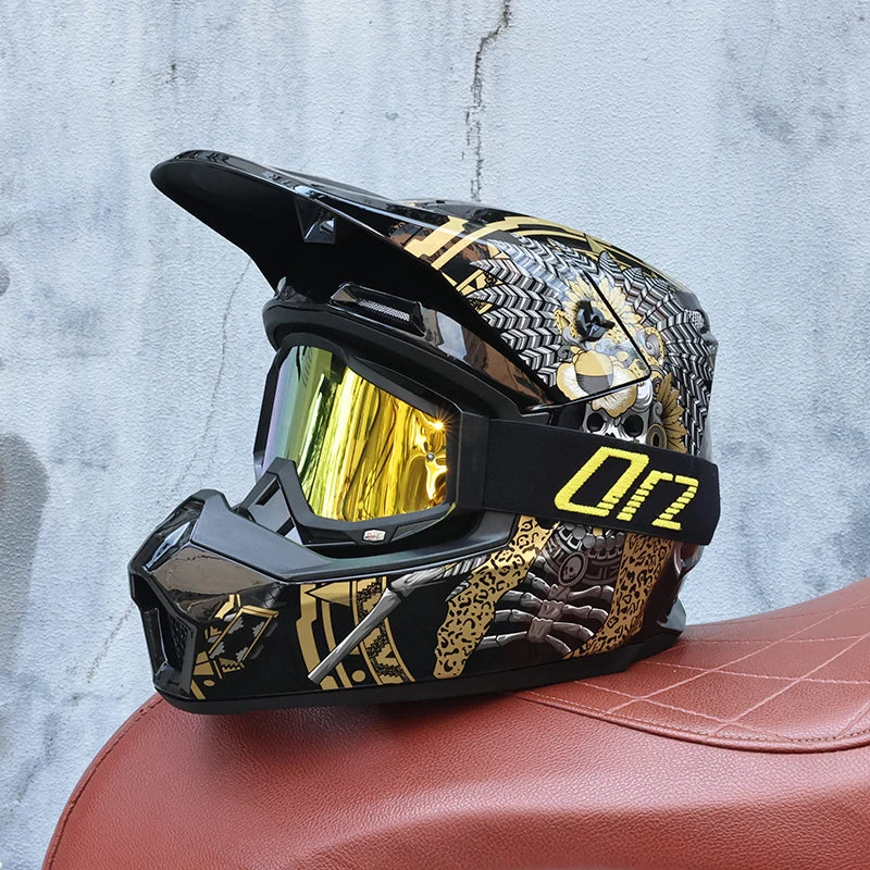903-Motorcycle off-road helmet, fully covered electric vehicle, pulling full helmet, mountain downhill, all season