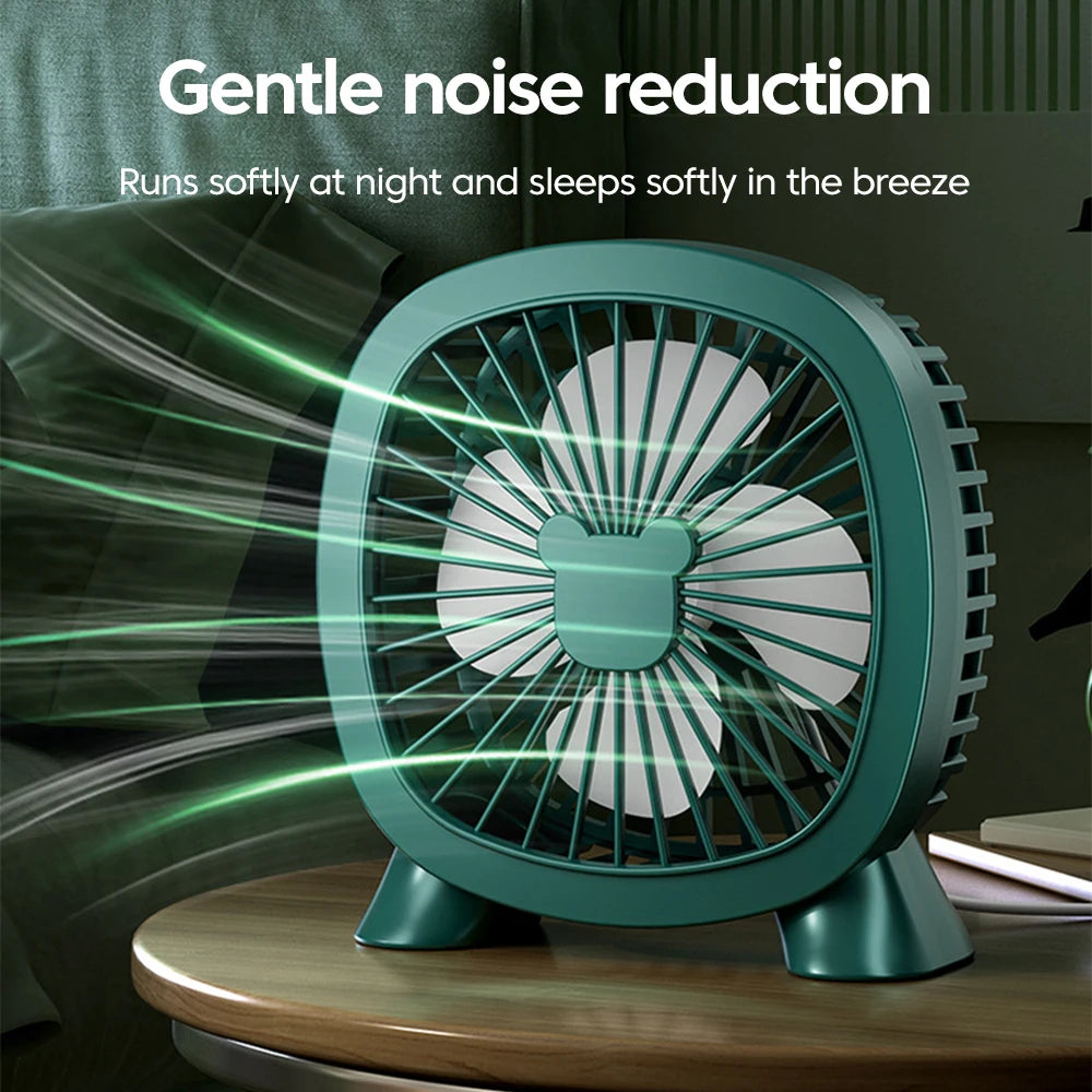 Portable Summer Mini Electric Fan For Home Office School Outdoor Camping Travel USB Direct Plug In Silent Handheld Desktop Fan