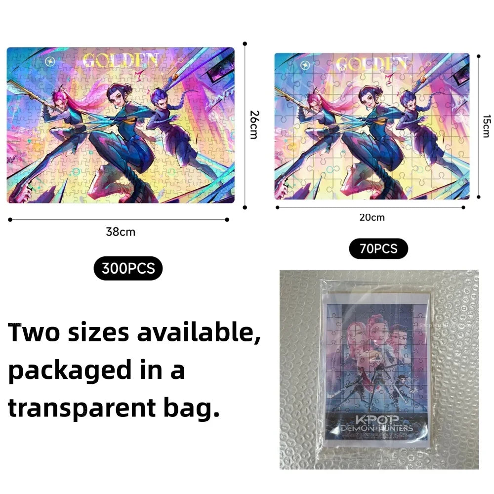 70/300PCS Wooden Jigsaw Puzzle Cool Cyberpunk Anime Family Interactive Game Collectible Gift for Adults Kids Teens Home Decor