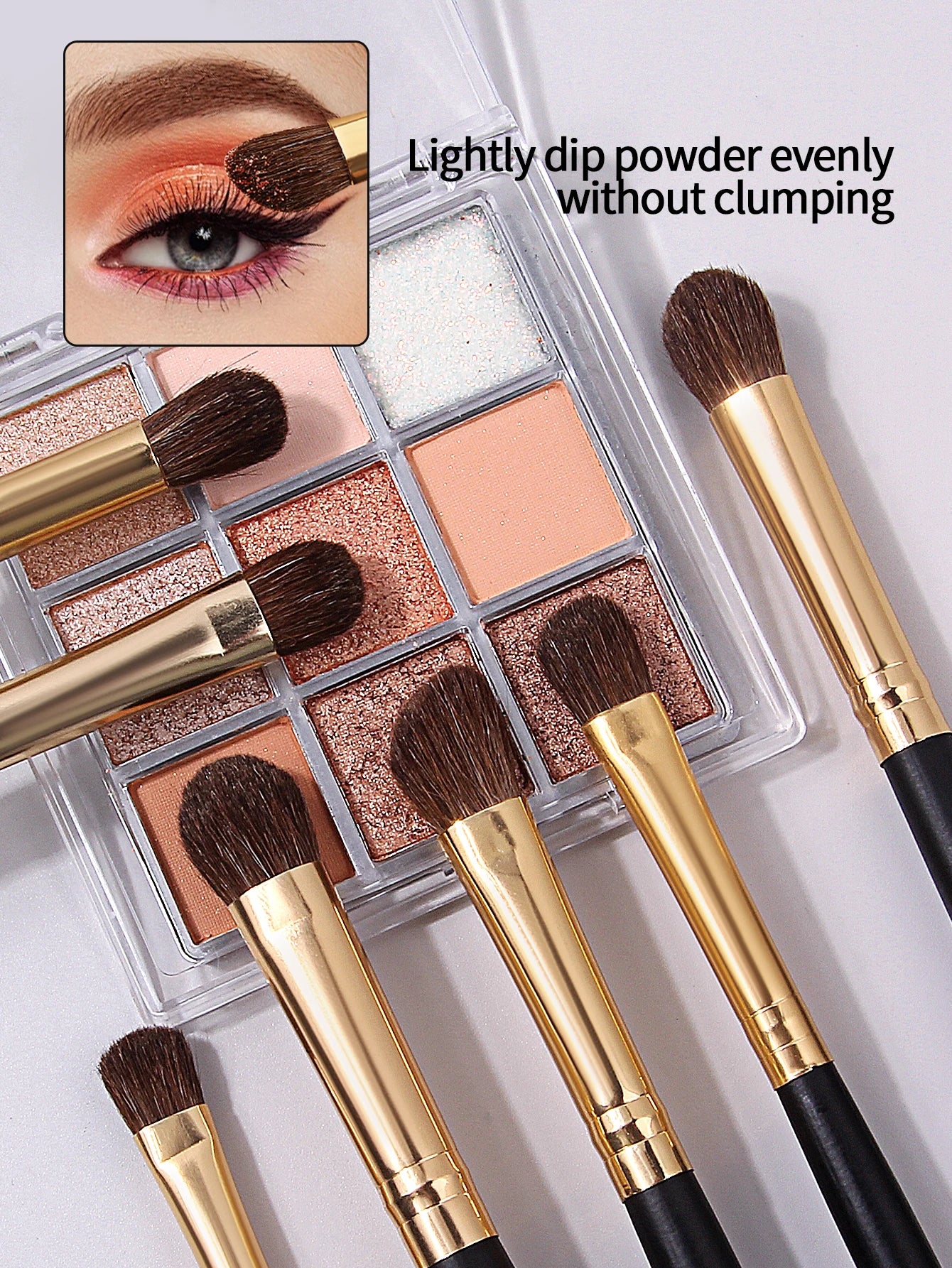 14pieces wooden-handled eye makeup brushes, eyeshadow brushes and eyebrow brushes are multi-functional beauty tools