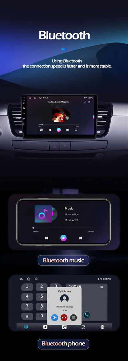 Player GPS Navigation Carplay Auto Android 16 For Hyundai Tucson 2004 -2009 Car Radio Multimedia Stereo Video