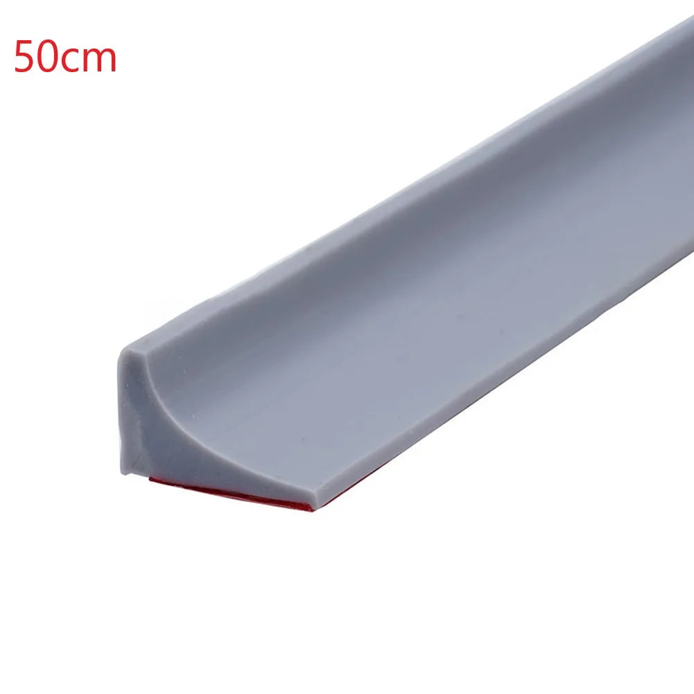 Bathroom Retention Water Barrier Strip Rubber Silicone Shower Barrier Water Stopper Kitchen Dry And Wet Separation Seal Strip
