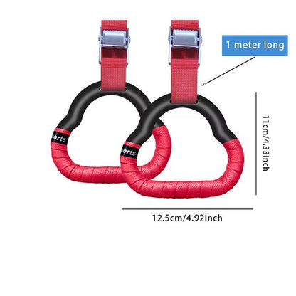 Multi-Function Wall Mounted  Adjustable Fitness Rings Indoor Home Gym Equipment for Pull Ups Dips Stretching & Body Strength
