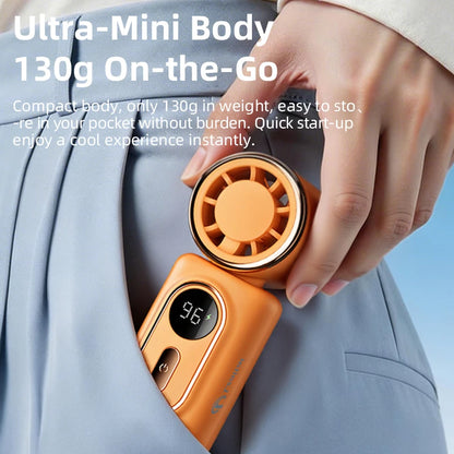 Portable Mini Fan Handheld Small Fan Cooling Turbo High Speed Fans 3000mAh 5 Speeds 180° Adjustable LED Display USB Rechargeable