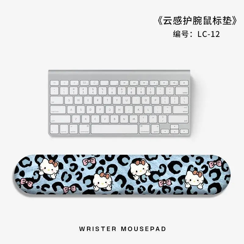 Cartoon mouse pad for girls, with a wrist rest, memory foam hand support, and a thickened wrist rest; suitable for office and ga