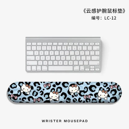 Cartoon mouse pad for girls, with a wrist rest, memory foam hand support, and a thickened wrist rest; suitable for office and ga