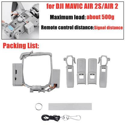 Airdrop System for DJI Mavic AIR 2/2S Drone Fishing Bait Wedding Ring Gift Deliver Life Rescue Thrower Drone Accessories