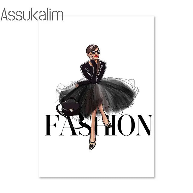 Fashion Wall Paintings Flowers Print Pictures Perfume Canvas Poster Lips Love Art Prints Nordic Wall Posters Living Room Decor