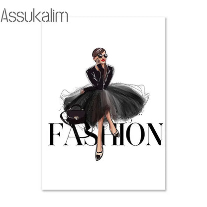 Fashion Wall Paintings Flowers Print Pictures Perfume Canvas Poster Lips Love Art Prints Nordic Wall Posters Living Room Decor
