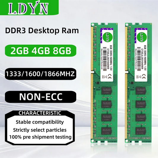 DDR3 RAM 2GB 4GB 8GB 1066 1333 1600 1866MHZ RAM Desktop Memory UDIMM PC3 12800U PC3 10600U ddr3 RAM 4GB 8GB Memoria RAM DDR3