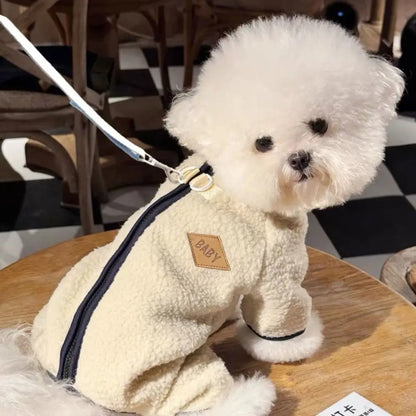 Pet Supplies Warm Dog Four Legged Clothes Breathable Zipper Winter Dog Costume Soft Puppy Pajamas Autumn Winter