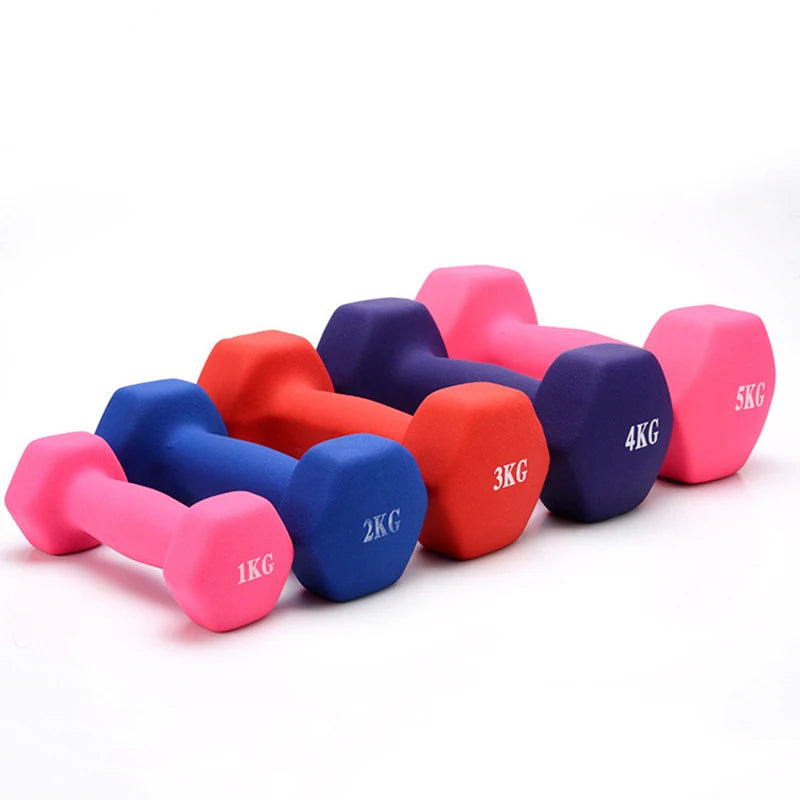1/2/3/4kg Ladies' Dumbbells Fitness Home Equipment Barbell Solid Cast Iron Equipment For Yoga Arm Slimming And Weight Loss