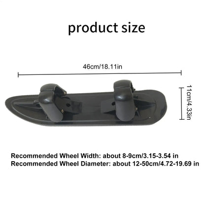 Ski Board Sled 2 in 1 Outdoor Winter Snowboards Stroller Skis Glider Snowboards for Cycling Bicycle Jogging Sports Outdoor Paths