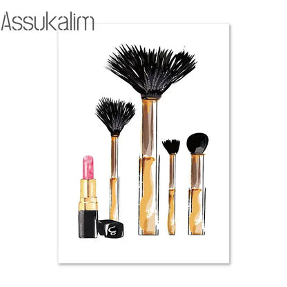 Fashion Wall Paintings Flowers Print Pictures Perfume Canvas Poster Lips Love Art Prints Nordic Wall Posters Living Room Decor