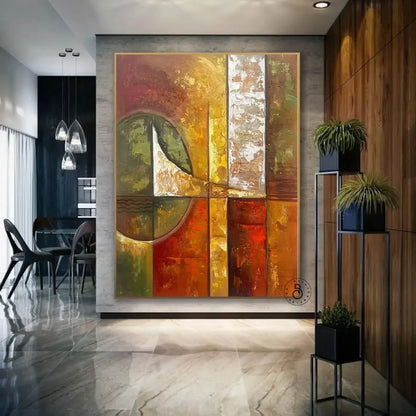 Abstract Texture Oil Painting On Canvas Minimalist Art Large Wall Art Gold Wall Decor Handmade Painting Living Room Decor Gif