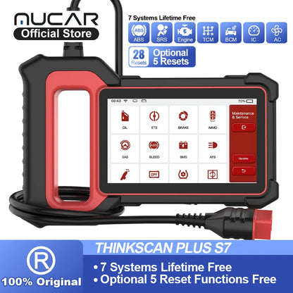 THINKSCAN PLUS S7 S6 S4 OBD2 Scanner ABS/SRS/TRANMISSION/ENGINE Code Scanner Live Data Diagnostic Tool Multi Services Scan Tool