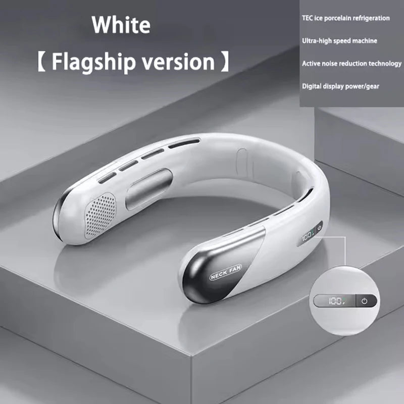 Lenovo Hanging Neck Fan Digital Display Power Ventilador Bladeless Portable Air Cooler USB Rechargeable Electric Fans 2026 New