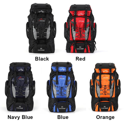 80L wasserdichter Wanderrucksack, Campingrucksack, Trekkingrucksack, großer Reiserucksack für Herren, Outdoor-Sport- und Bergsteigerrucksack