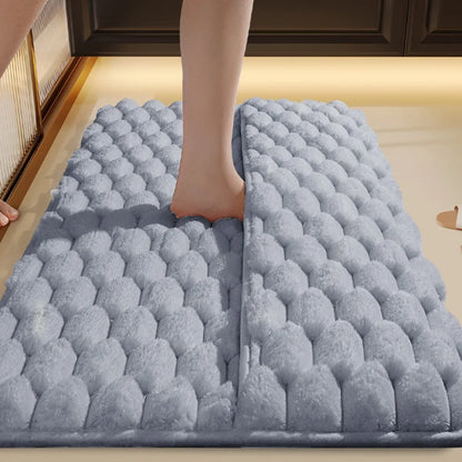 Practical Anti-slip Bath Mat Soft Washable Bathroom Floor Mat Household Water Absorption Floor Rug Bathroom Decor