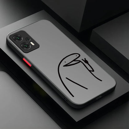 Flork Minimalist Comic Figurine Case for Xiaomi 14T 13T 12T 11T 10T 9T Pro Mi 14 13 12 10 11 Lite 5G NE Shockproof Full Cover