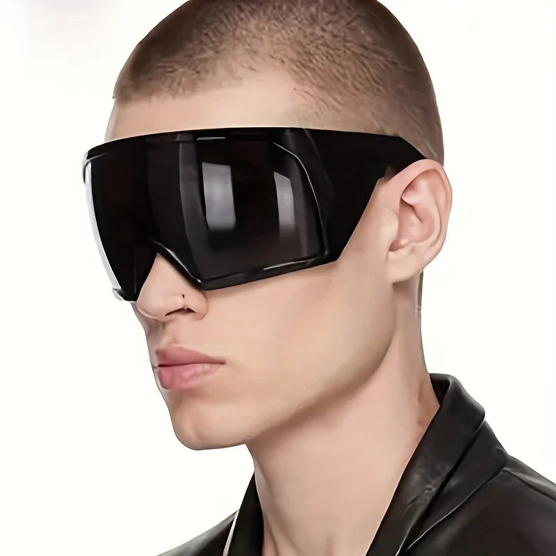 Oversized Sunglasses Men Wrap Anti Wind Personal Large Shades Futuristic Fashion Future Shield Uv400 Cycling Motorcycle