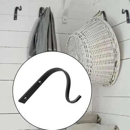 3/6Pcs Metal Hooks J-hook Vintage Wall Hanger Screw Hooks For Bathroom Kitchen Room Cloth Towel Rack Coat Hat Holder
