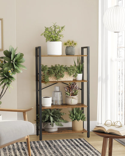 VASAGLE bookcase, stand rack, 120/153/186 cm, with 4/5/6 levels