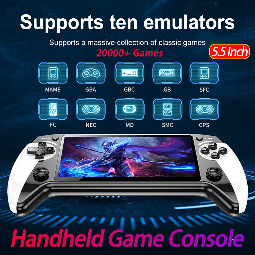 Handheld Game Console 5.5 Inch Screen Retro Gaming Console with 20000+ Games Retro Handheld Video Game Console for Kids Adults