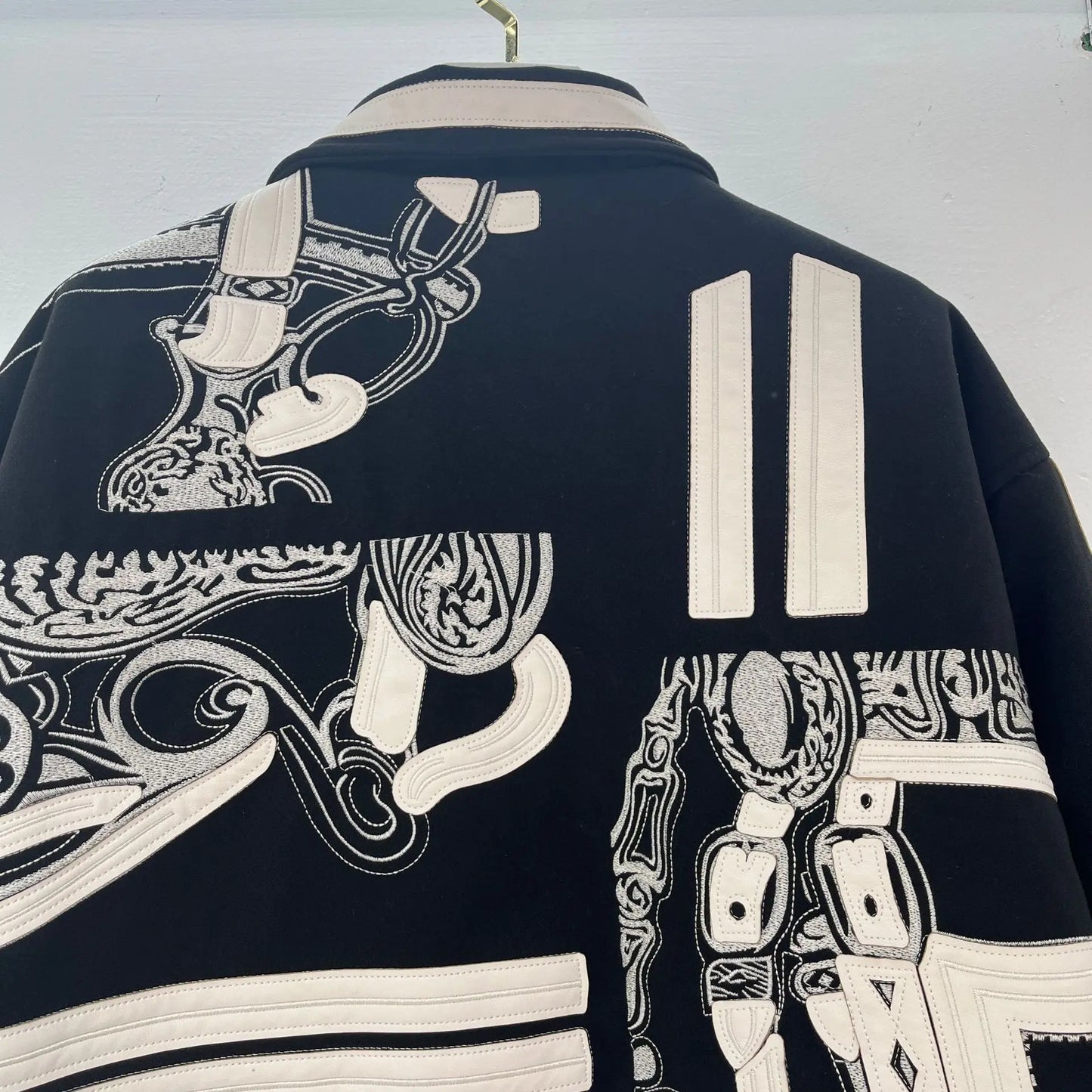 2025 Autumn American Retro Fashion Embroidery Patchwork Motorcycle Jackets Long Sleeve Zipper Loose Versatile Short Jacket Women