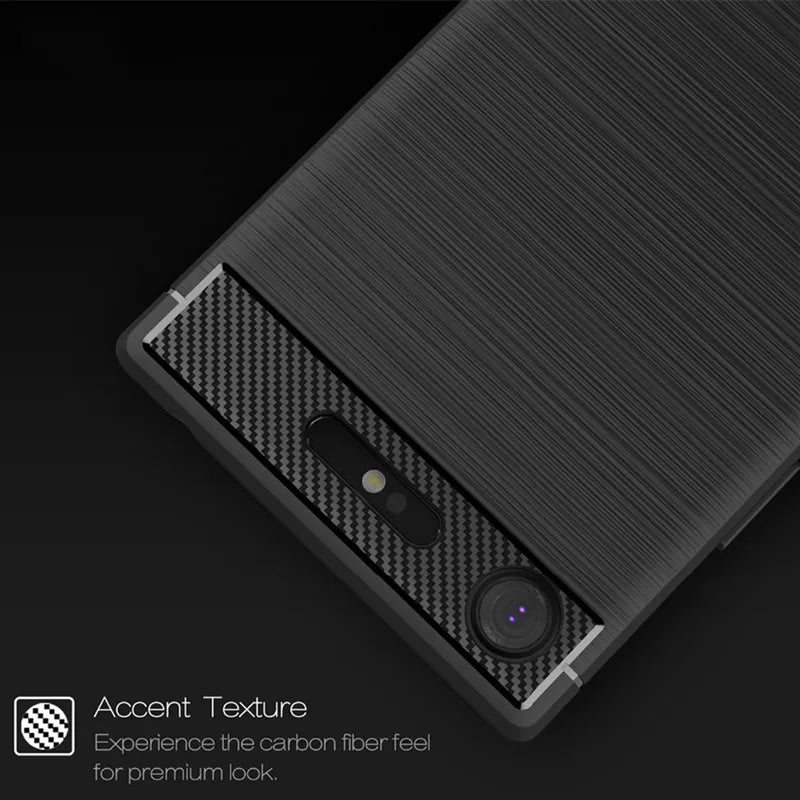 For Sony Xperia XZ1 Compact Silicone Case Luxury Carbon Fiber Skin Case For Sony XZ1 Compact Xperia XZ1 mini Soft Phone Cover