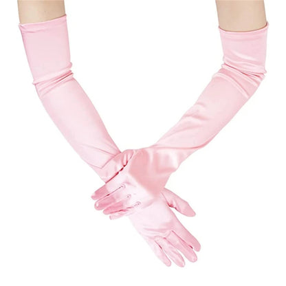 Satin Long Gloves For Women Wedding Gloves Performance Gloves Dance Gloves Satin Gloves Banquet Gloves Prom Gloves