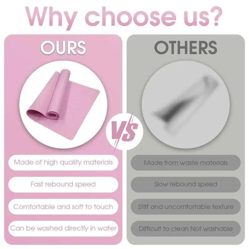 4 mm Anti-Slip Yoga M4mm Anti‑Slip Yoga Mat Portable Fitnesat Portable Fitness Workout Mat For Pilates Home Gym Ladies Exercise