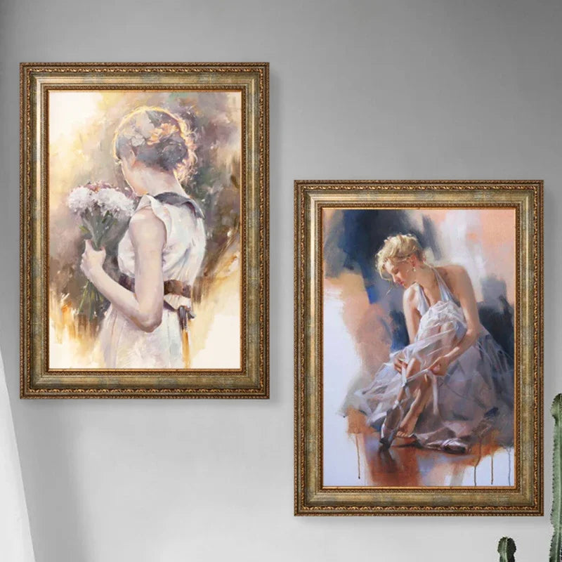 Gold Paint Frame Oil Paintings Wall Art Pictures Frames Embroidery Frame Home Decor Porta Retrato Digital Personalized Gift