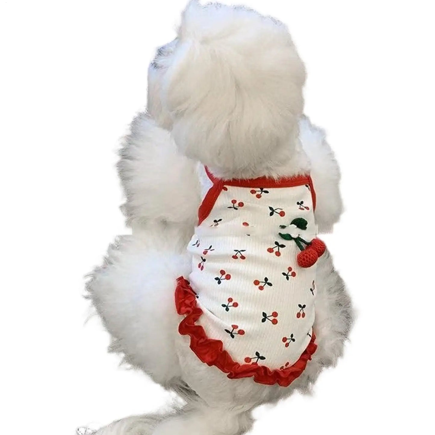 Dog Vest Cute Cherry Clothing for Small Dog Vest Summer Cat Dog Vest pet Clothes for Dog Breathable Soft Cat Clothes Pet Supplie